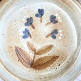 16 Flat plates in flowered marsh stoneware