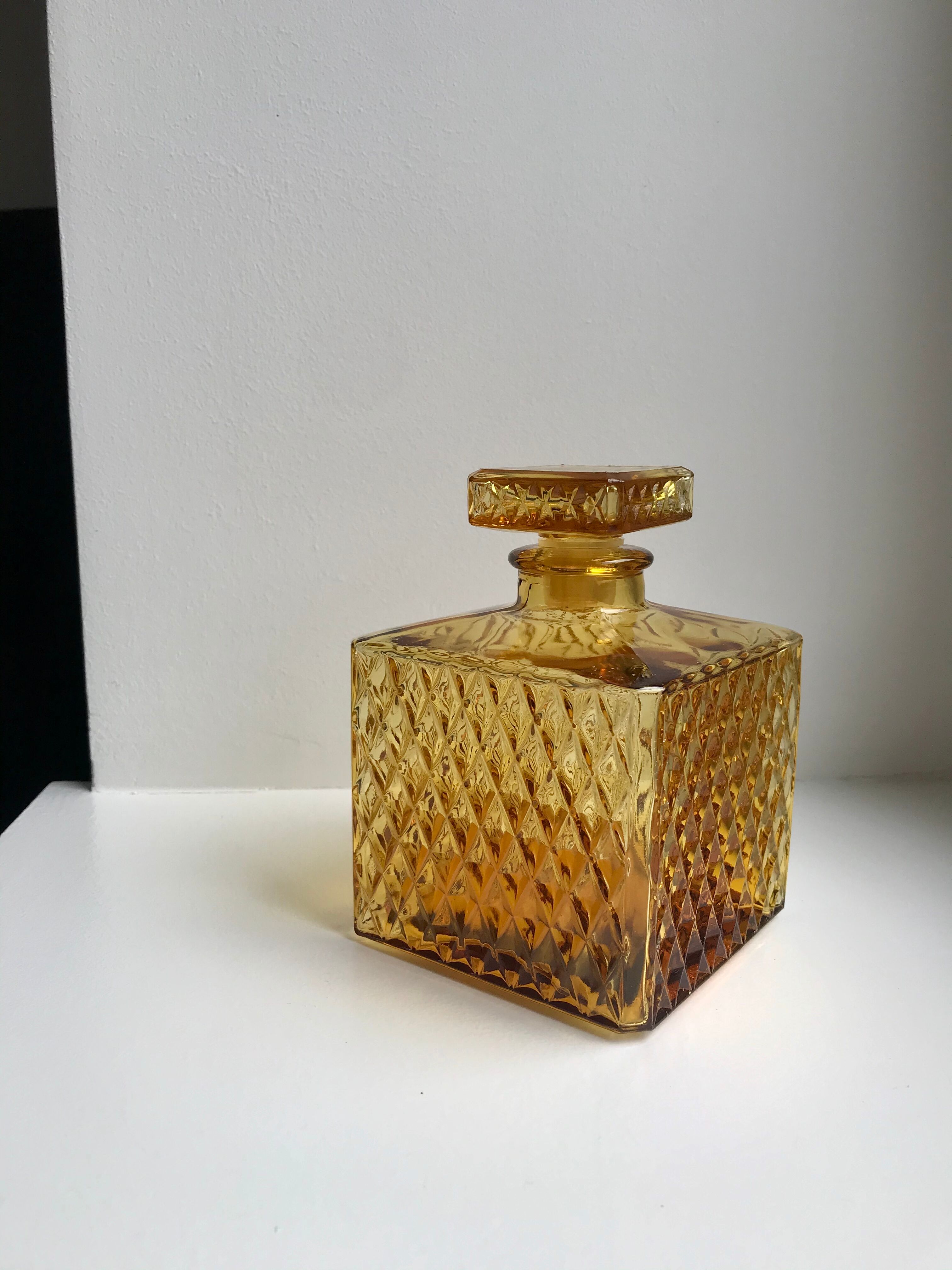 Amber whisky decanter 70s