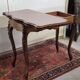 Louis XV style game table in marquetry and mahogany