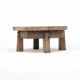 Large Weathered Wabi Sabi Brutalist Vintage Oak Coffee Table