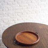 Teak tray with metal handles, Digsmed Denmark, 1960's
