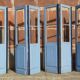 Double doors, two leaves, solid wood (Set of 4)