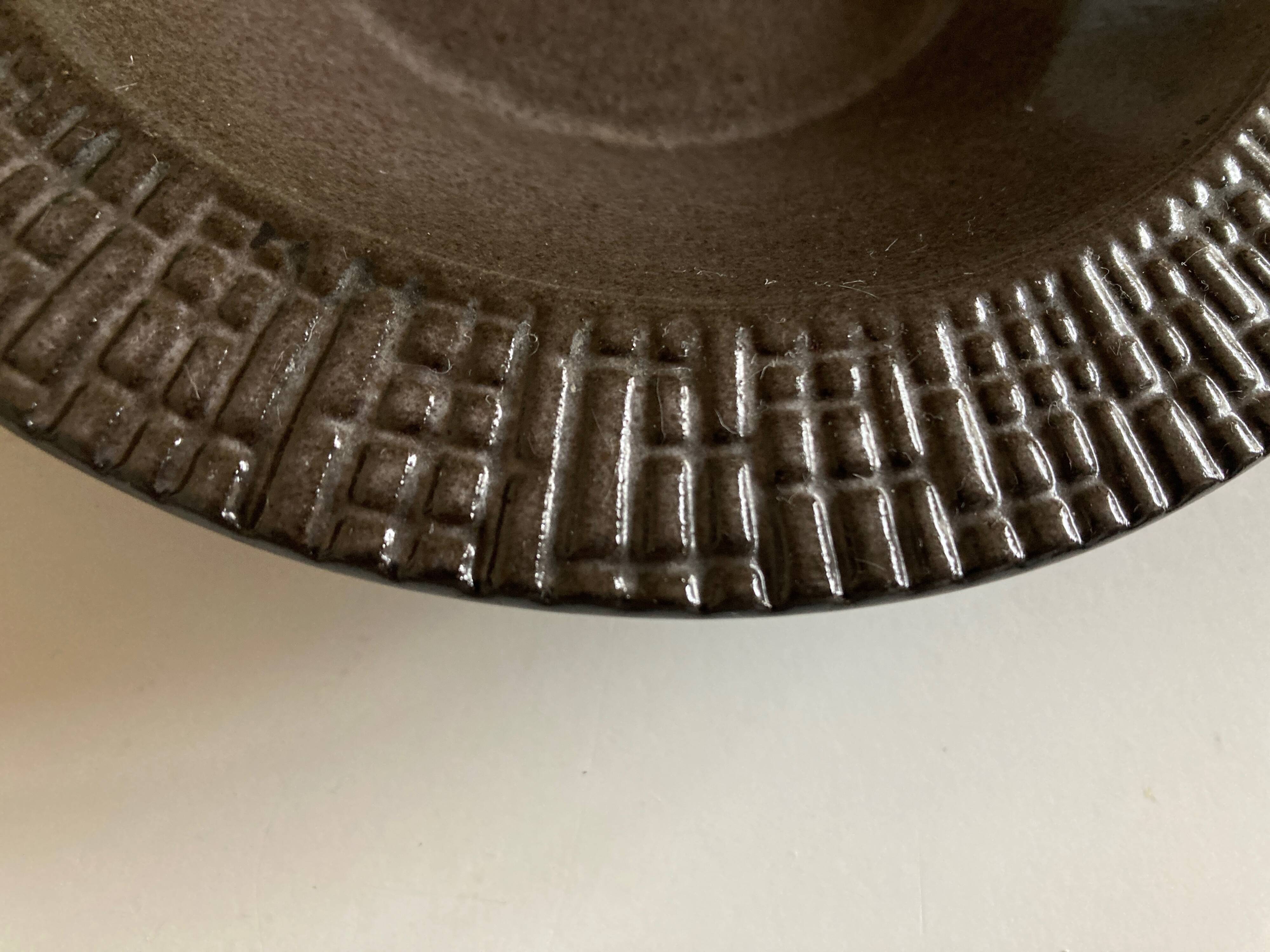 Scandinavian ceramic 1959 incised empty pocket Sweden EU Upsala Ekeby