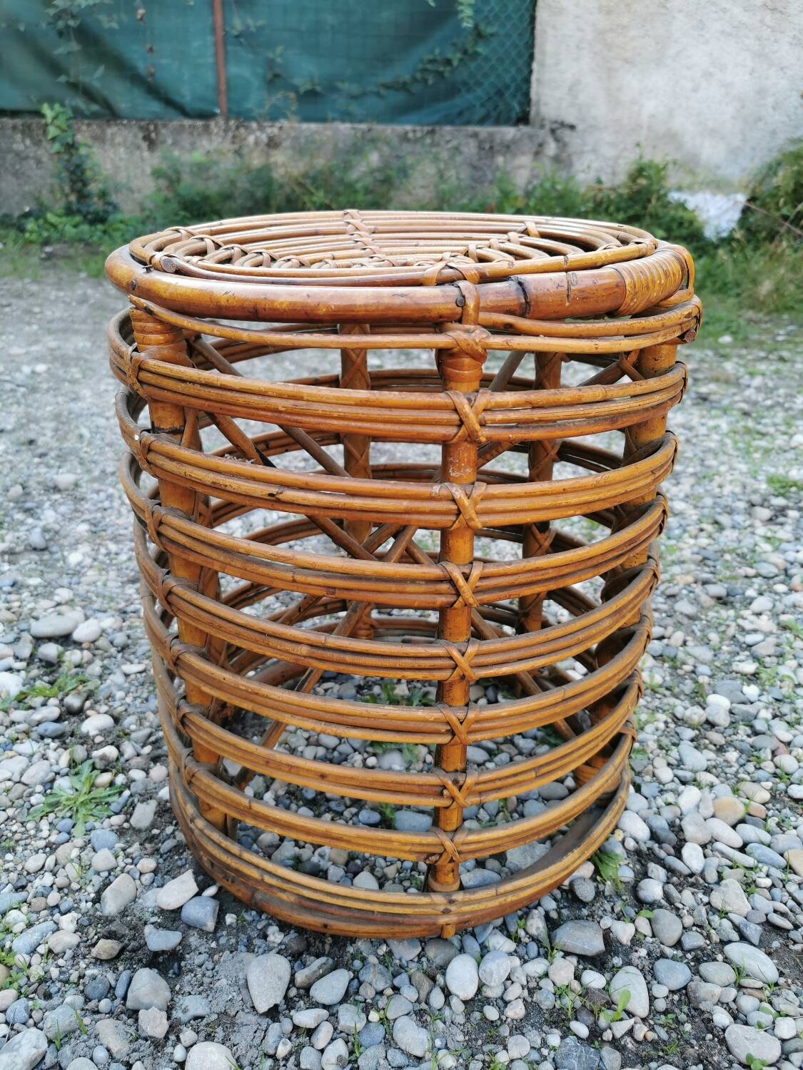 Pouf Rotin Tito Agnoli