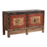 Ancien buffet rouge à deux portes (vers 1900) #50