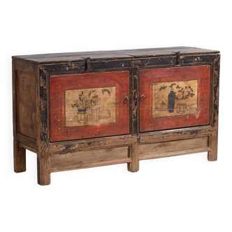 Antique red two-door sideboard (circa 1900) #50