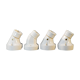 Lot de 4 appliques coudées en porcelaine art deco