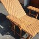 Rattan garden deckchair half XXth
