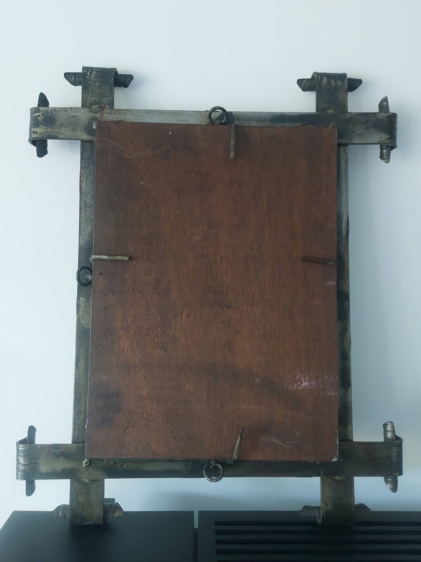 Miroir fer forgé brutaliste
