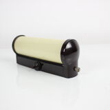 Art Deco Bakelite and Glass Wall Lamp, Czechoslovakia, 1930s