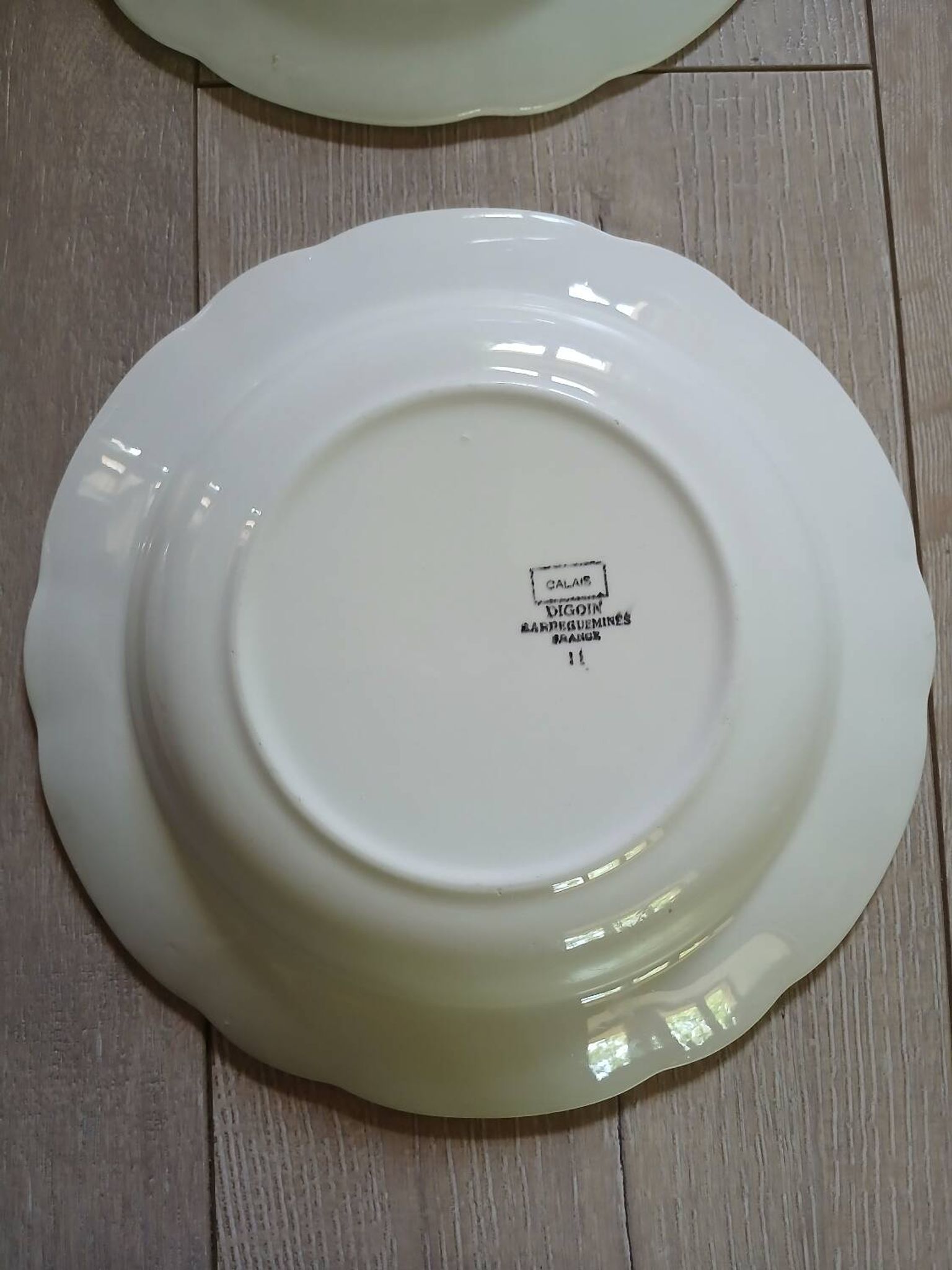 6 Digoin and Sarreguemines soup plates