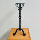 Hand-forged wrought iron candlestick stand, mid-20th century