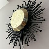 Star/Sun wall lamp made of brass and iron 40cm