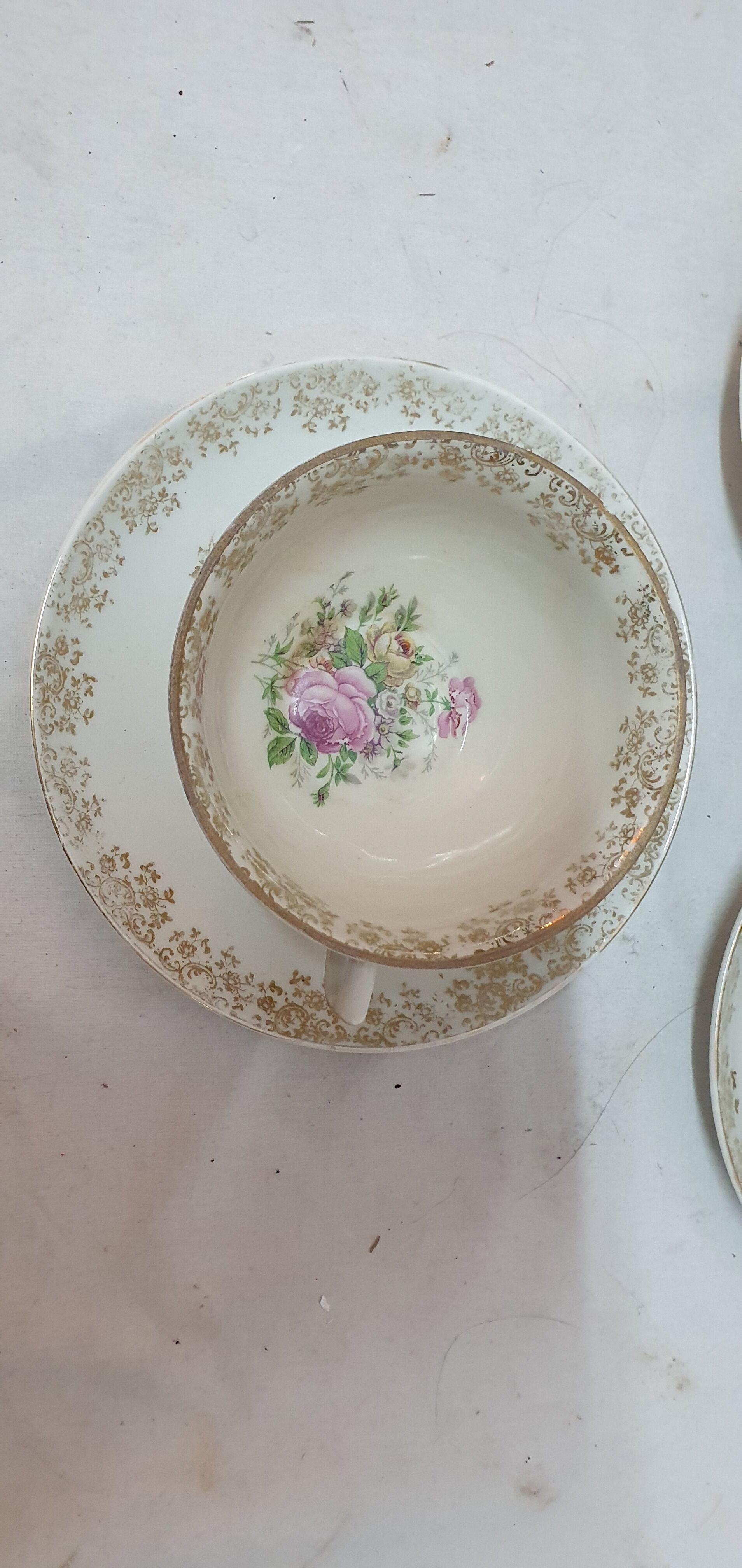 4 tasses à thé,  Limoges, 1960