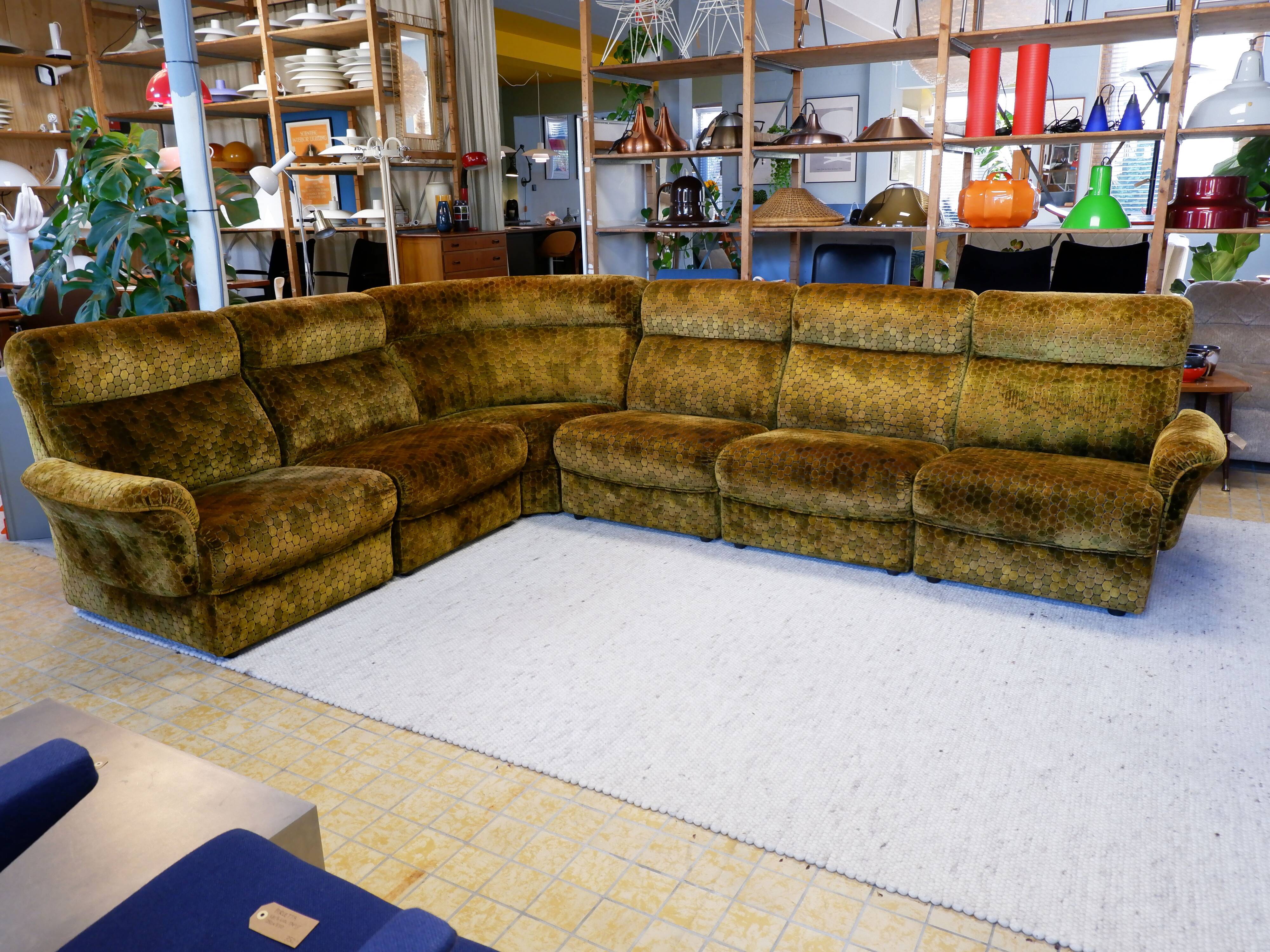 Vintage modular corner sofa, 1970s