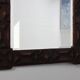 Antique Tramp Art wall mirror brutalism chip carving 1900