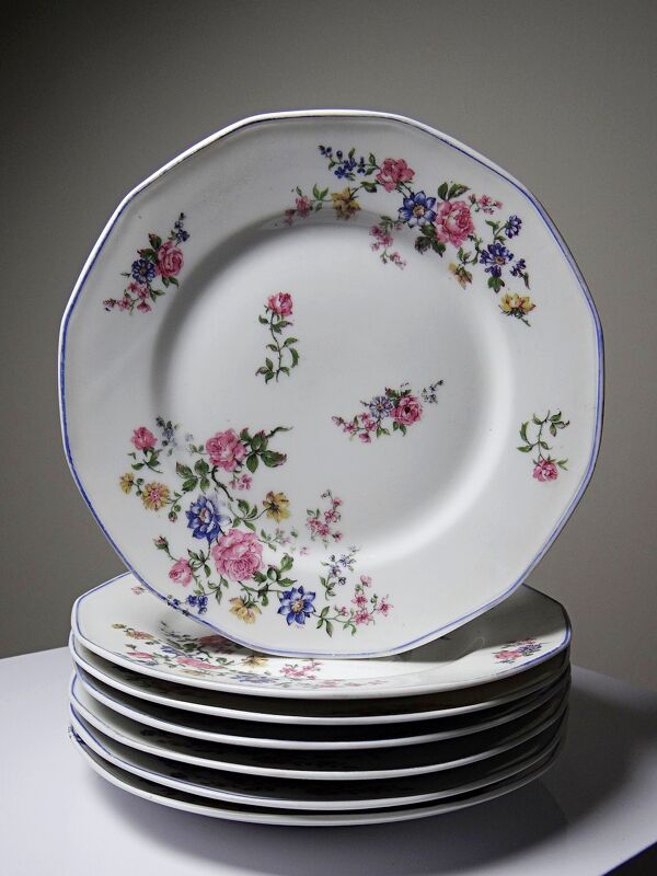 Service 28 pièces Bernardaud porcelaine de Limoges décor floral années 20-50
