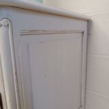 Commode blanche patinée