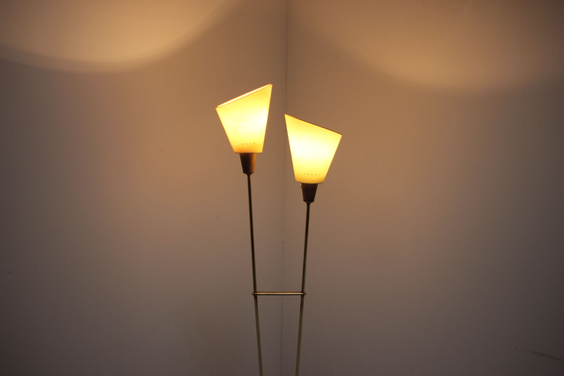1960s Brass Floor Lamp, Czechoslovakia