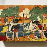 Set of wooden cubes from the 1900s six views