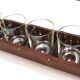 Carl Auböck II drinking glass holder, leather and brass, Austria 1950s