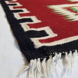 175x100 hand-woven red wool Kilim carpet