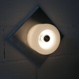 Ceiling light Doria Leuchten 1960, Germany, Alu Opaline + bulb