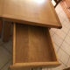 Solid oak dining table made by a craftsman cabinetmaker.