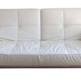 Smala Cinna white leather sofa by Pascal Mourgue