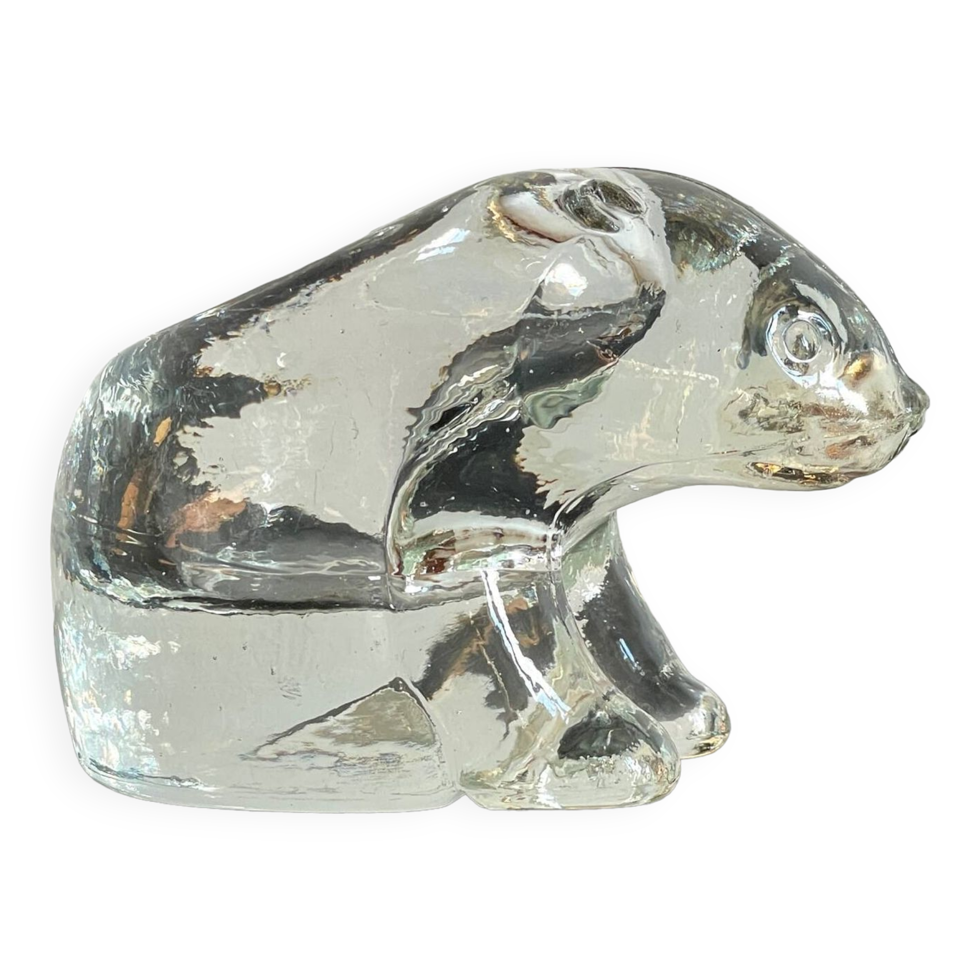 Semi-crystal candle holder Polar BEAR Shape Vintage