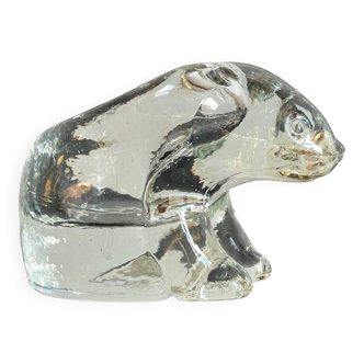 Semi-crystal candle holder Polar BEAR Shape Vintage