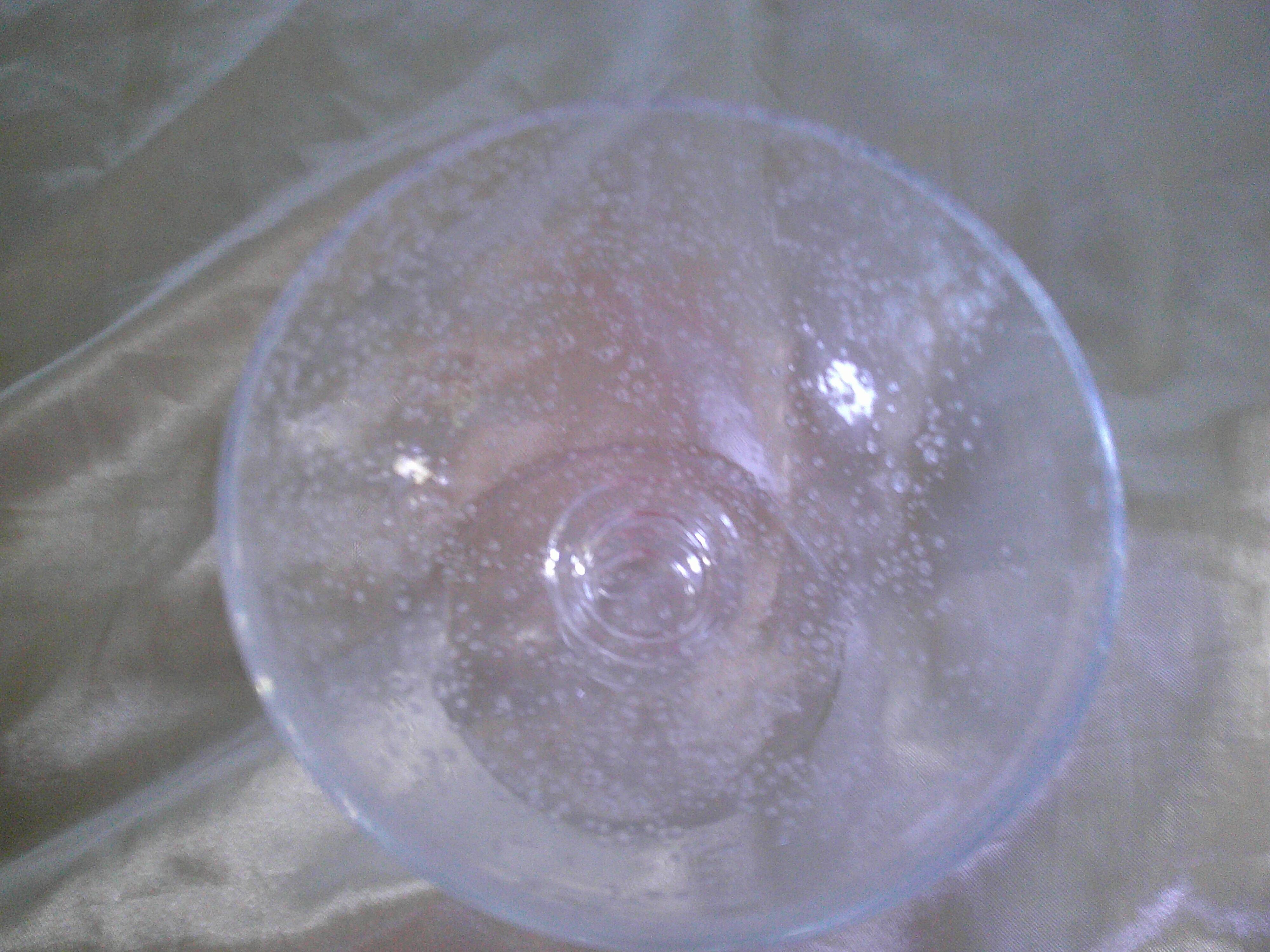 Lot de 5 coupes à glace en verre bullé