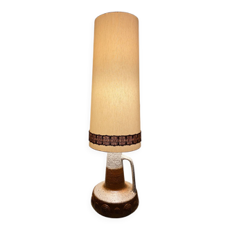 XL floor lamp by Hustadt Leuchten, studio ceramic, 1970s, mid-century, vintage, brutalist, fat lava
