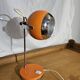 Lampe de bureau 1970 Eyeball orange et chrome