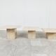 Vintage travertine nesting tables or side tables, 1970s