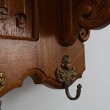 20th century Belgian Oak Coatrack in Baroque Bruegel Style