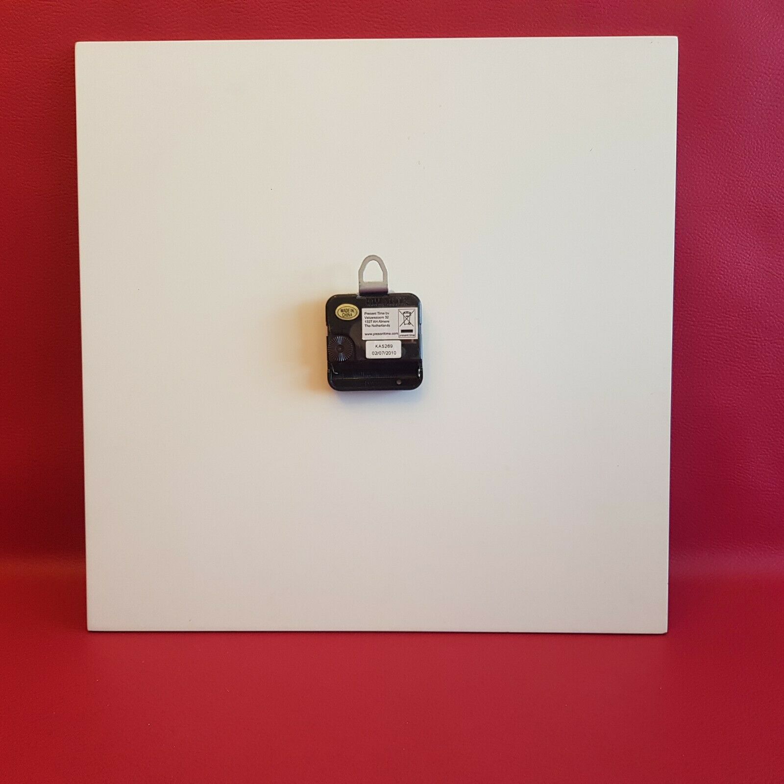 Karlsson design square wall clock - black and white, 1 and 0 optical illusion