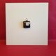 Karlsson design square wall clock - black and white, 1 and 0 optical illusion