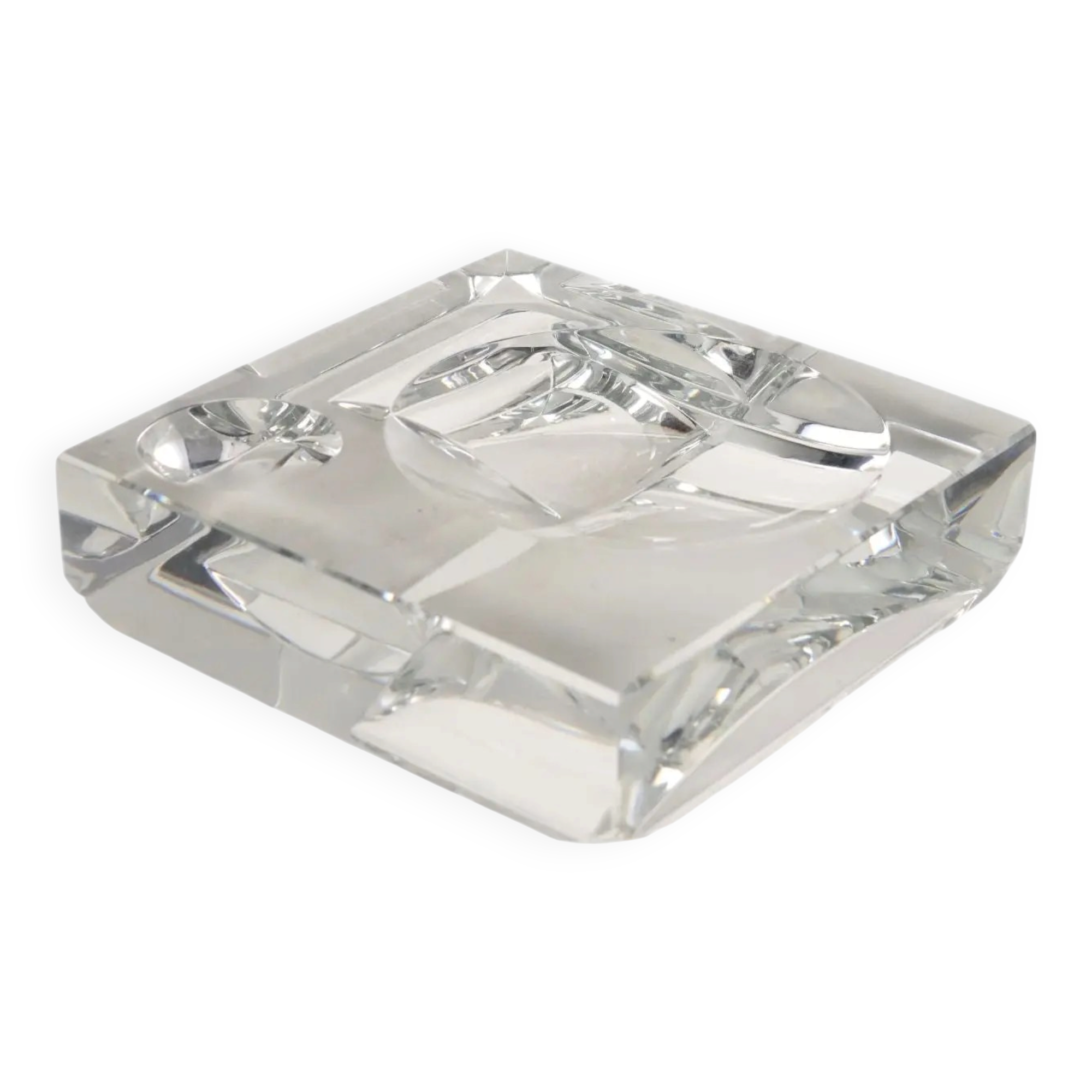 Baccarat crystal vintage plateau, France, 20th century