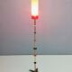 Orange Glass, Brass, Copper and Metal Floor Lamp by Carmelo La Gaipa, 2019