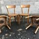Lot of 4 vintage bistro chairs