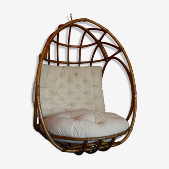 Vintage bamboo hanging armchair