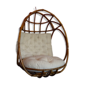 Vintage bamboo hanging armchair