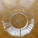 Dish and 6 duralex plates in vintage transparent glass 1970
