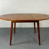 Table à manger ronde extensible moderniste danoise du milieu du siècle, 19