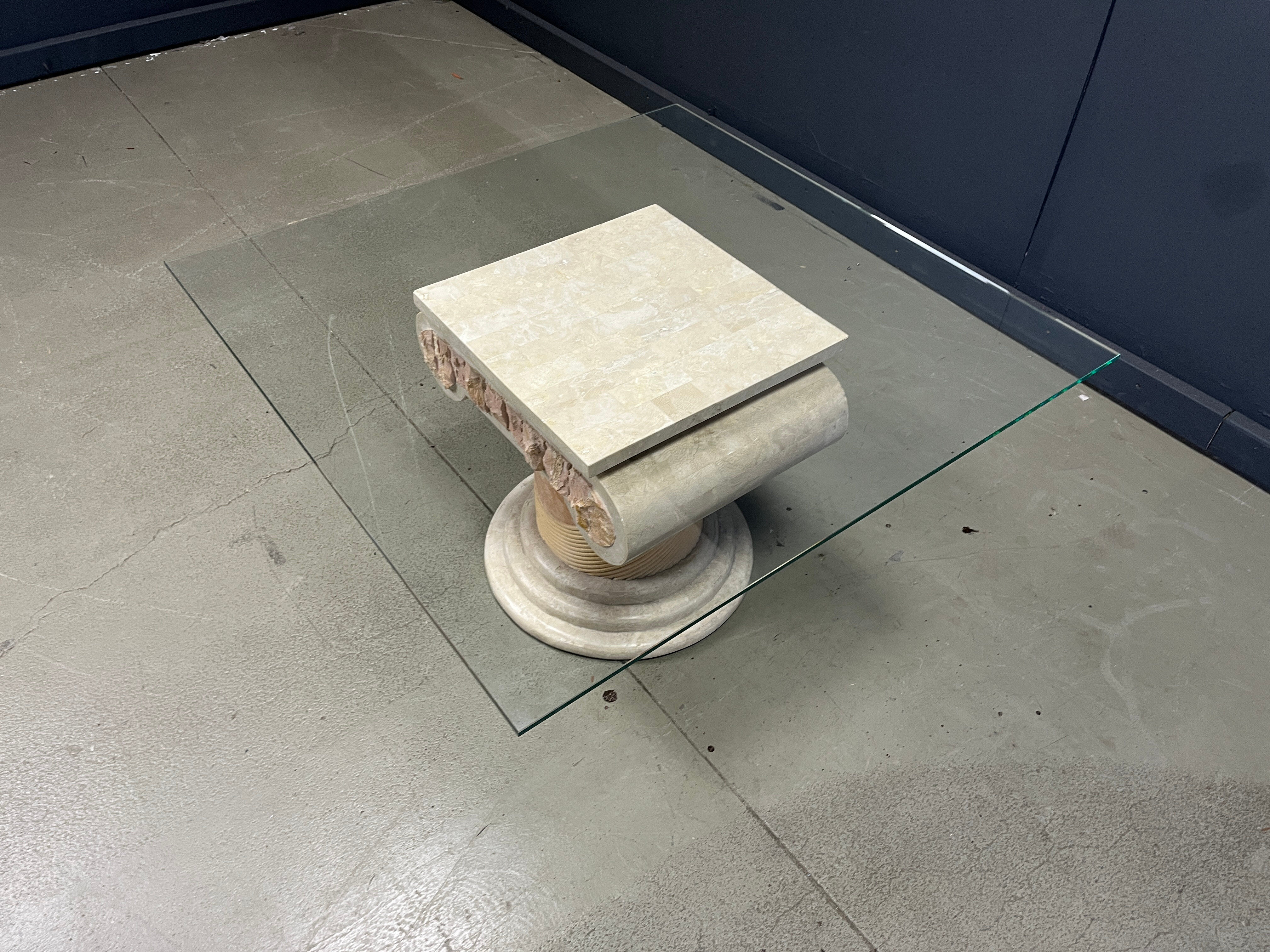 Tesselated column coffee table by Maitland Smith, 1970s