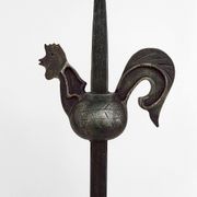 Floor lamp with wrought iron rooster by Jean Touret for the Ateliers Marolles, circa 1950