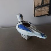 Cendrier oiseau en céramique émaillée