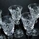 Lot de 5 verres à liqueur en cristal taillé diamant
