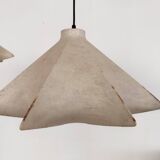 Pair of Italian Designer Cocoon Pendant lights original from the 1960s